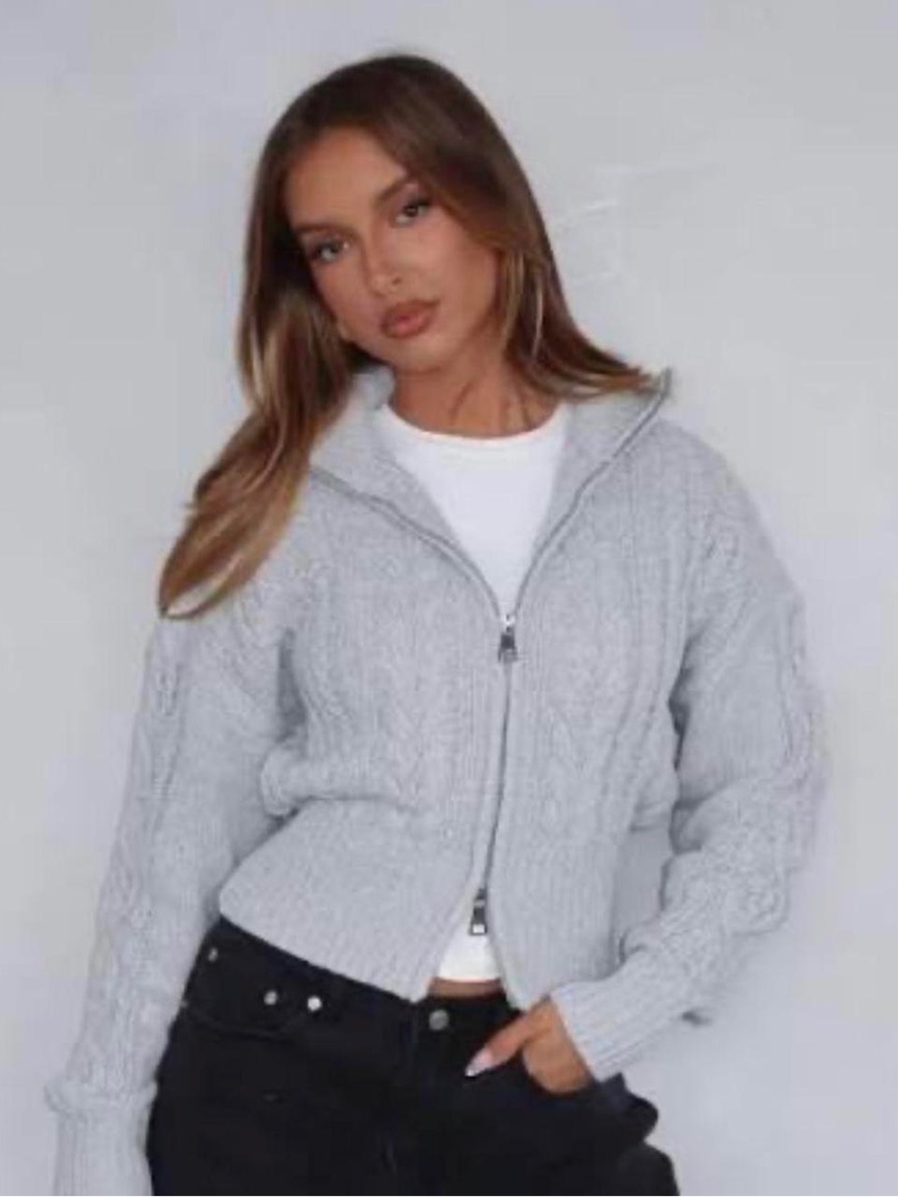 white fox sweater